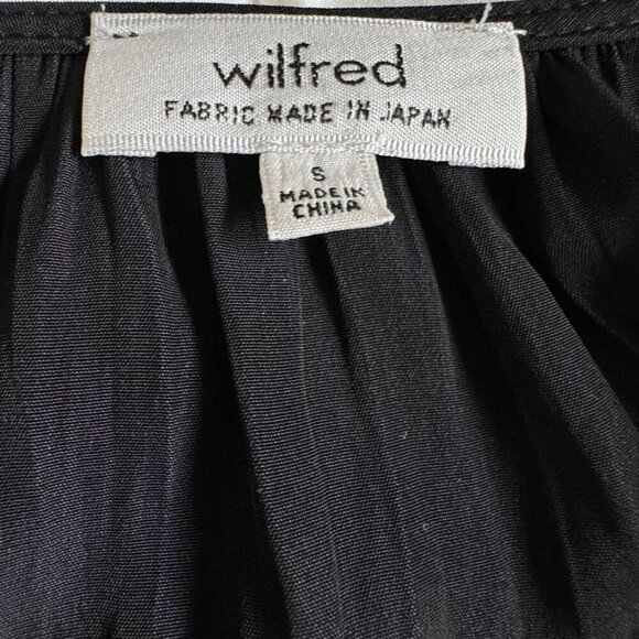 Aritzia Wilfred Shanina Womens Tie Front Blouse Top Size S Deep V Peplum Fairy - Picture 11 of 12